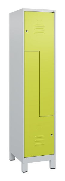 C+P Z-Spind Classic PLUS, voeten, 2 vakken, 1800x400x500mm, 7035/0024, cilindersloten, 0800137-122 S10025