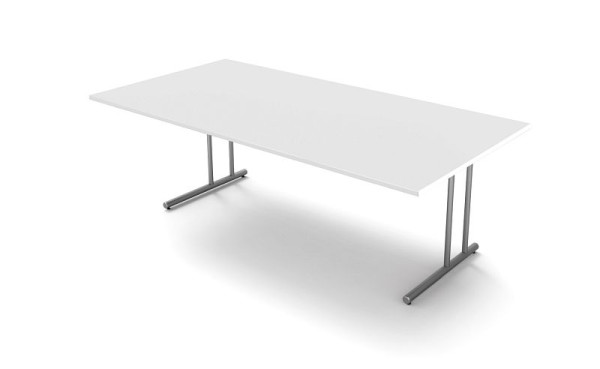 Kerkmann bureau extra groot, met C-pootframe, Start up, B 2000 mm x D 1000 mm x H 750 mm, kleur: wit, 11434210