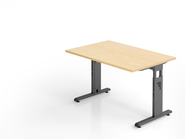 Hammerbacher bureau OS12, 120 x 80 cm, blad: esdoorn, 25 mm dik, 2 mm ABS rand, rechthoekige vorm, VOS12/3/G