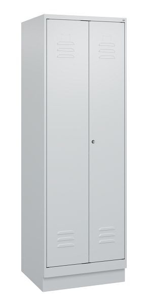 C+P luierkluis Classic PLUS, dubbele locker, onderbouw, 2 vakken, 1800x600x500mm, 7035/7035, cilinderslot, 0800227-20P S10024