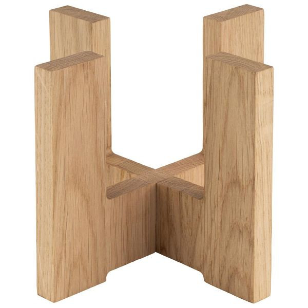 APS sokkel voor glazen karaf 15 x 15 cm, hoogte: 12 cm, eikenhout (geolied), 14019