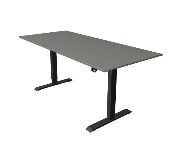 Kerkmann zit-statafel B 1800 x D 800 mm, elektrisch in hoogte verstelbaar van 740-1230 mm, grafiet, 10182212