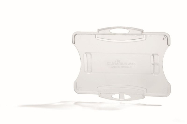 DURABLE ID-kaarthouder voor 1 bedrijfs-/veiligheids-ID-kaart, transparant, verpakking van 10, 891819