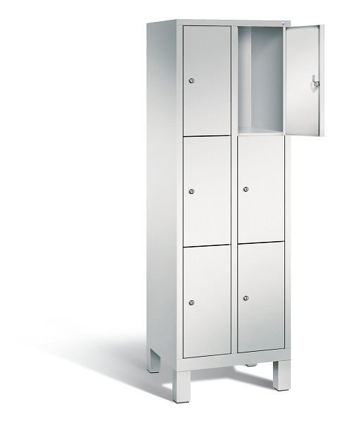 C+P lockerkast Evolo, H1850xB610xD500mm, kleur: lichtgrijs, 48010-203 S10000