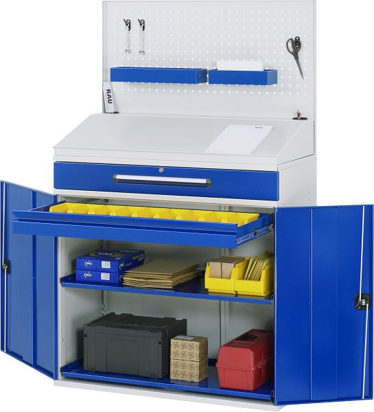 RAU zijkast sta bureau - model 04, B1100 x D520 x H1110/1220/1770 mm, 07-1100-M04.11