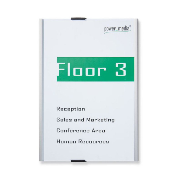 Stein HGS HGS informatiebord -Alumino-, DIN A4, 215x302x14mm, zonder vloerstandaard, al5520