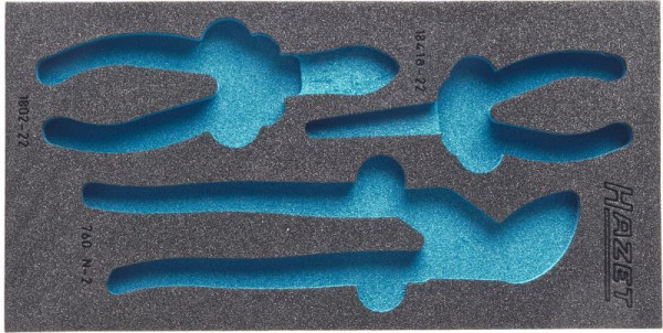 Hazet 2-componenten zachtschuim inleg, voor 163-96/3, afmetingen / lengte: 342 mm x 172 mm, 163-96L