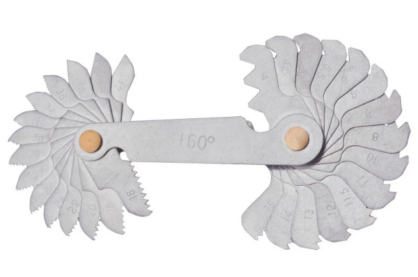 GSR Draadsjabloon 30 Vellen Inch Conische Pijpdraad ANSI/ASME B1.20.1 Spoed 4 - 42", 05001100