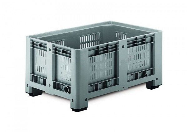 ALPHA palletbox 1200x800x580 mm geperforeerd met 4 poten, 356