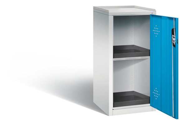 C+P klimaatkast Acurado, H1000xB502xD500mm, kleur: lichtgrijs/lichtblauw, verzonken handgreep, 8721-316 S10039