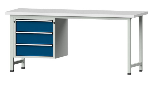 ANKE werkbanken combinatie werkbank, model 726 V, 2000 x 700 x 890 mm, RAL 7035/5010, KSP 40 mm, 410.749