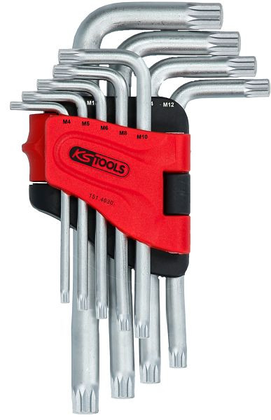 KS Tools XZN Stiftsleutelset, kort, 9-delig, 151.4630