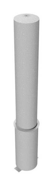 Schake stalen buispaal Ø 193 x 3,6 mm afneembaar, zonder slot, thermisch verzinkt / wit gecoat, totale lengte in mm: 1500, thermisch verzinkt, 40191H