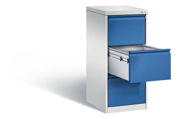 C+P hangarchiefkast Acurado, H1045xB433xD590mm, kleur: lichtgrijs / gentiaanblauw, handgreep, 12423-311 S10008