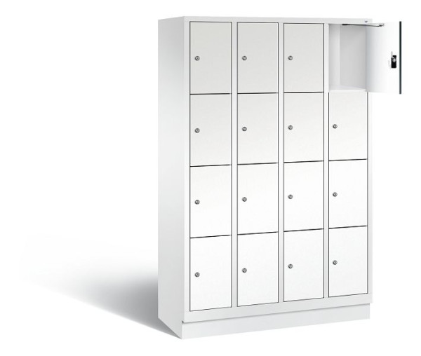 C+P lockerkast Evolo, H1800xB1190xD500mm, kleur: verkeerswit / decor wit, 48020-404 S10288
