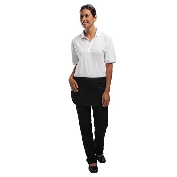 Whites unisex kelnersschort met zak zwart, A551