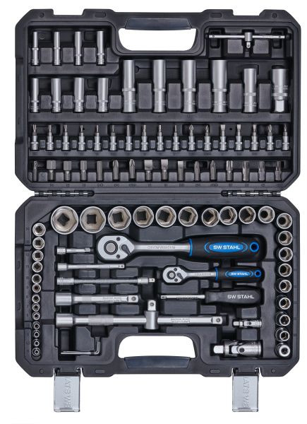 SW stalen dopsleutelset, 1/4", 1/2", 97-delig, 07797L