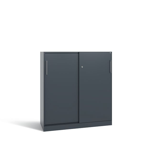 C+P Schiebetürenschrank Asisto, H1310xB1200xT435 mm, Anthrazit/DBS Hellgrau, 142031-000 S10180