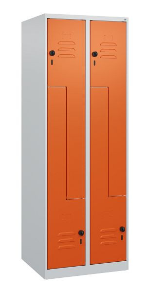 C+P Z-Spind Classic PLUS, 4 Abteile, 1700x600x500mm, 7035/2004, Drehriegel, 0800037-204 S10030