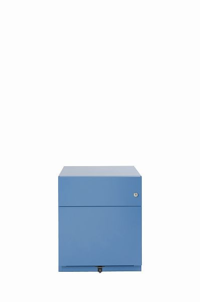 Bisley rolcontainer Note™, 1 universele lade, 1 HR lade, blauw, NWA59M7SF605