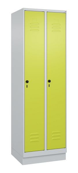 C+P luierkluis Classic PLUS met middenwand, bodem, 2 vakken, 1950x600x500mm, 7035/0024, veiligheidsdraaigrendel, 080020-20F S10010