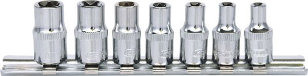 KS Tools 1/4" CHROMEplus Torx-E dopsleutelset, 7-delig, 918.4355