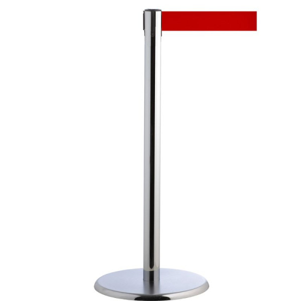 Stein HGS HGS personengeleidingssysteem -P-Line Future-, metaal/verchroomd, rood, met veiligheidsslot (zelfontgrendelend), riemlengte: 4 m, 15700-0103