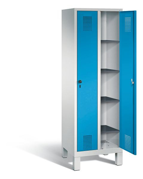 C+P washok Evolo, H1850xW610xD500mm, kleur: lichtgrijs/lichtblauw, 48010-20B S10016