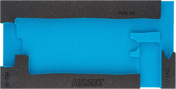 Hazet 2-componenten zacht schuim inleg, voor 163-464/3 Afmetingen / lengte: 342 mm x 172 mm Organisatiesysteem maat: 1/3 (342 x 172 mm), 163-464L