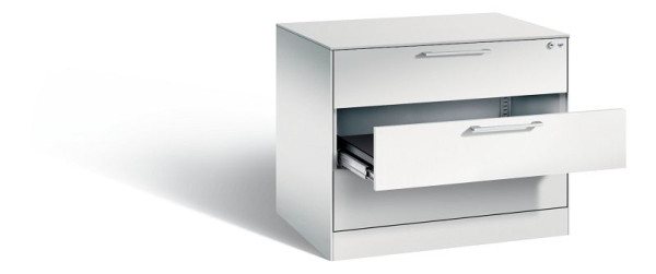 C+P archiefkast Asisto, H710xB800xD600mm, kleur: lichtgrijs, beugelgreep, 146273-323 S10005