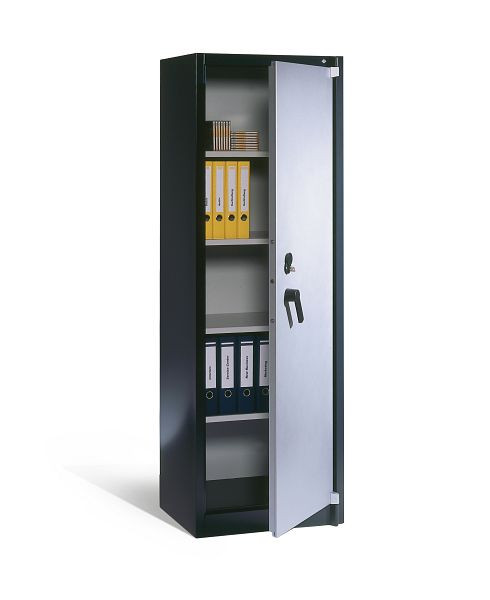 C+P brandwerende kast Certos, H1950xB650xD500mm, kleur: zwart-grijs, dagschoot, 5 OH, 1161-000 S10006