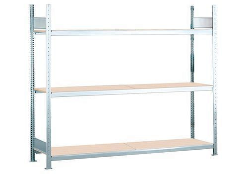 Schulte breedvakstelling met spaanplaat, basisveld, 3 opbergniveaus, vakbreedte 2500 mm, 2560 x 836 x 2000 mm, 278974