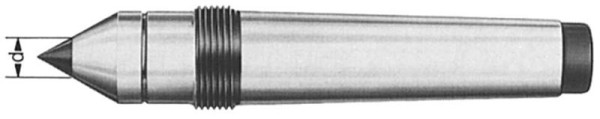 MACK feste Körnerspitze mit Hartmetalleinsatz mit Abdrückgewinde DIN 807, MK 2, 03-526