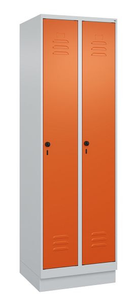 C+P luierkluis Classic PLUS met middenwand, bodem, 2 vakken, 1950x600x500mm, 7035/2004, veiligheidsdraaigrendel, 080020-20F S10030