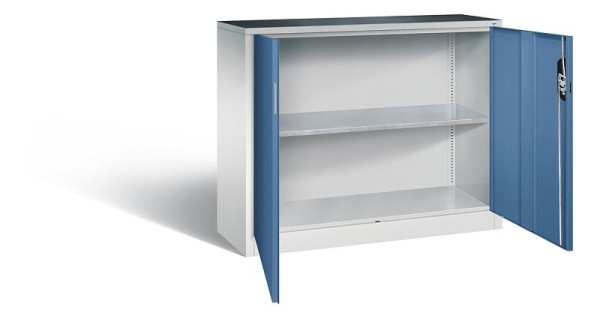 C+P gereedschapskast Acurado, H1000xB1200xD400mm, kleur: lichtgrijs / verre blauw, verzonken handgreep, 8830-000 S10251