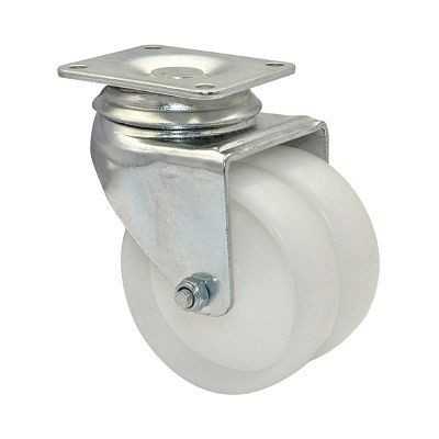WAGNER App-Lenk-Doppelrolle ECO Durchmesser 75mm, PP, Gleitlager, Tragkraft 100kg, VE: 4 Stück, 3127701