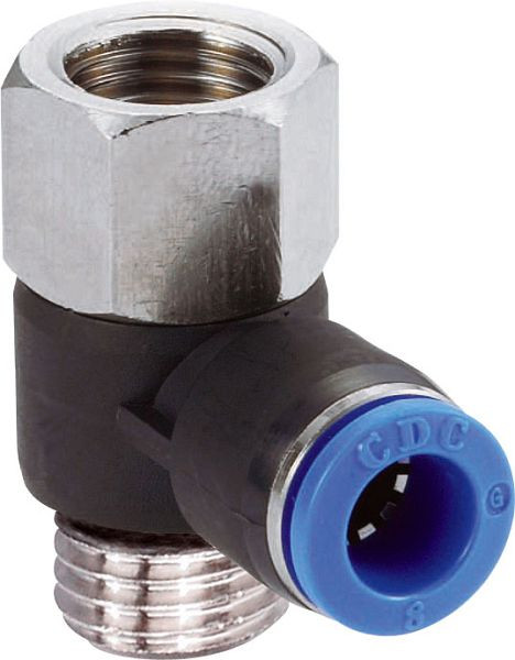 timmer B-WSHI-6-1/4-KU, 3-hoek draaikoppeling met binnen- en buitendraad, slang-Ø: 6 mm, VE: 10 stuks, 03180474