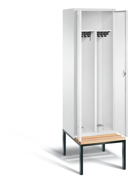 C+P zwart wit kastje Evolo, H2090xB610xD815mm, kleur: verkeerswit, 48052-20 S10247