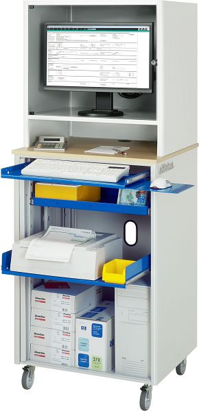 RAU computerstation adlatus - model 2075, B720 x D660 x H1850 mm, 07-2075.11