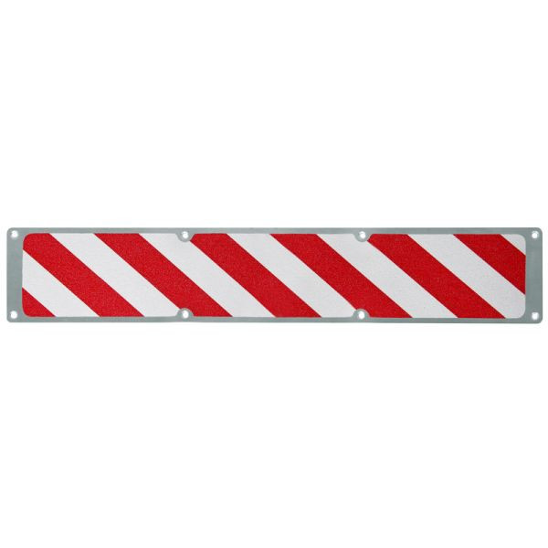 Meelbroek antislipplaat aluminium met m2 antislipcoating, rood/wit 114x1000mm, APM1YF2
