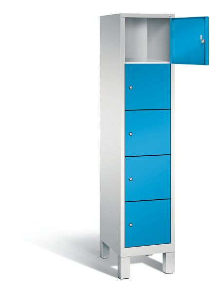 C+P lockerkast Evolo, H1850xB420xD500mm, kleur: lichtgrijs/lichtblauw, 48010-125 S10023