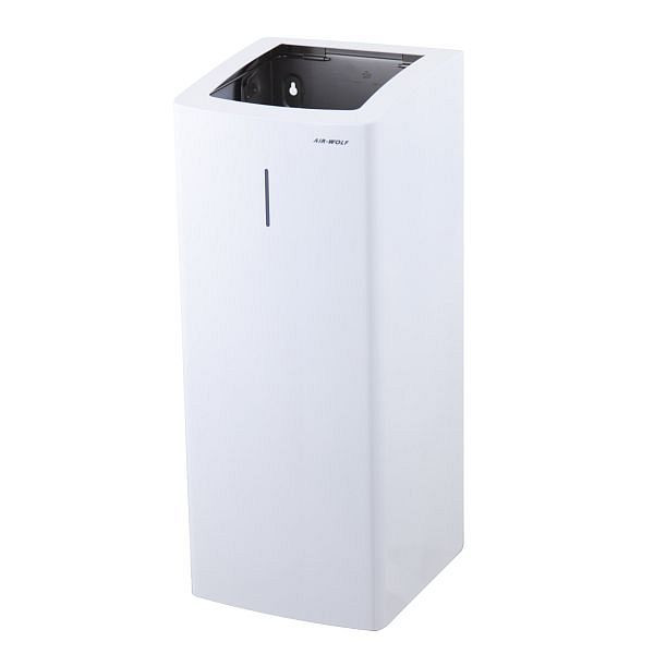 Air Wolf afvalbak met 50 liter inhoud, Alpha-serie, H x B x D: 661 x 265 x 280 mm, wit roestvrij staal, 60-136