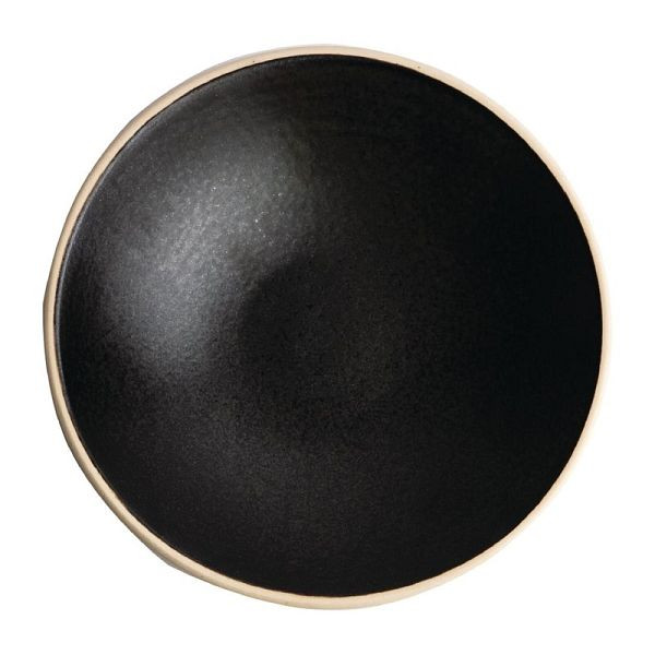 Olympia canvas platte schaal zwart 20cm, VE: 6 stuks, FA319
