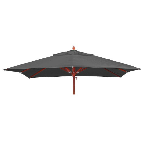 Mendler vervangende hoes voor gastronomie houten parasol HWC-C57, parasolhoes, vierkant 3x3m polyester 3kg, antraciet, 76663