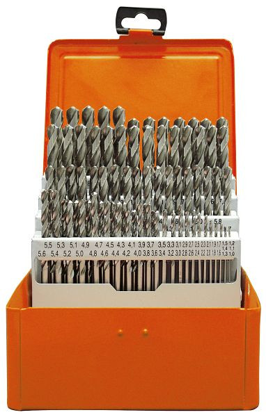 Projahn boorcassette DIN 338 HSS-G 50 stuks 1-5,9 / 0,1 mm TURBO, 60440
