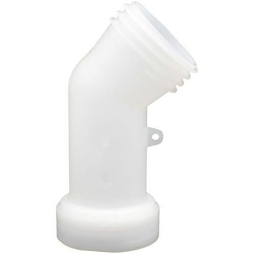 DENIOS IBC uitlaatmondstuk DN 50, 1-delig, met grove schroefdraad S60x6 ID, haaks op 45°, VE 5 stuks, 311438