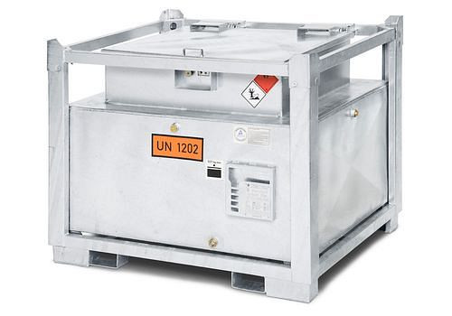DENIOS mobiel dieseltankstation MTA 1000 van staal, 24 V pomp, 1000 liter volume, 188-344