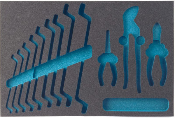 Hazet 2-componenten zachtschuiminzet, afmetingen/lengte: 519 mm x 342 mm, 163-59L