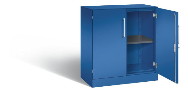 C+P dressoir met vleugeldeuren Asisto, H915xB800xD435mm, kleur: gentiaanblauw, beugelgreep, 2 niveaus, 141053-000 S10208