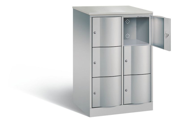 C+P XL lockerkast Resisto, H1255xB772xD640mm, kleur: wit aluminium, 8573-273 S10138